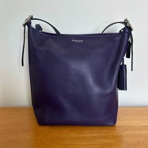 Coach Purple legacy Leather Shoulder Hobo Bag